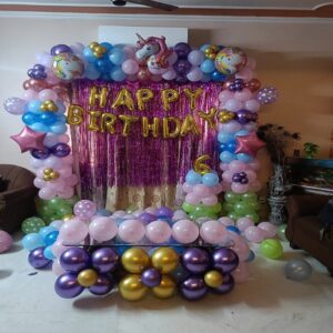 Colourful Balloons Room Decoration for Birthday